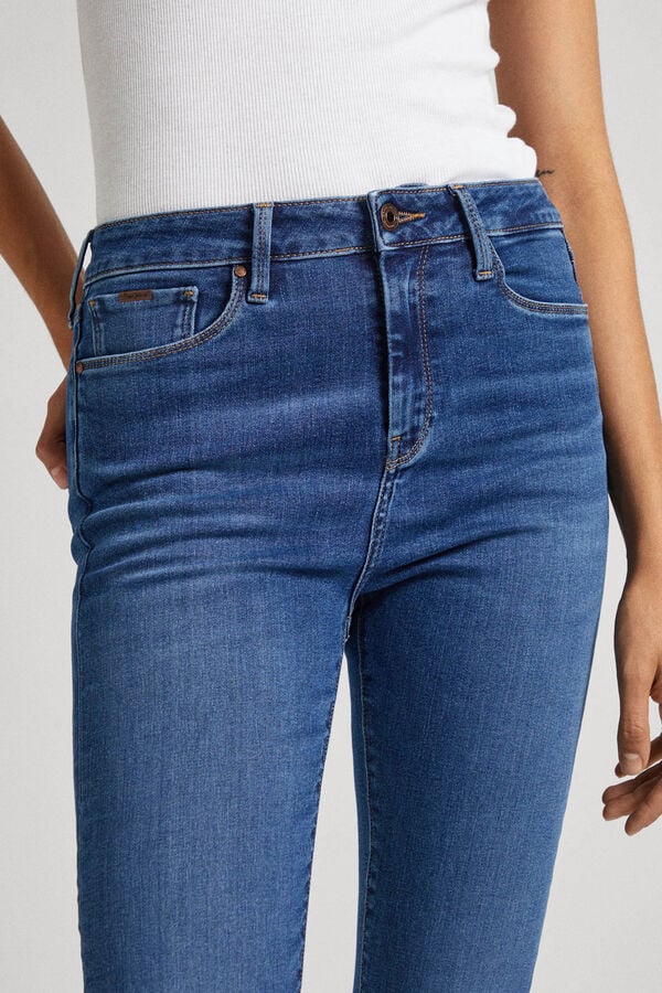 Springfield Jeans Bootcut Fit mit hohem Bund azulado