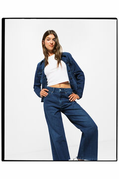 Springfield Sustainable wash culotte jeans blue