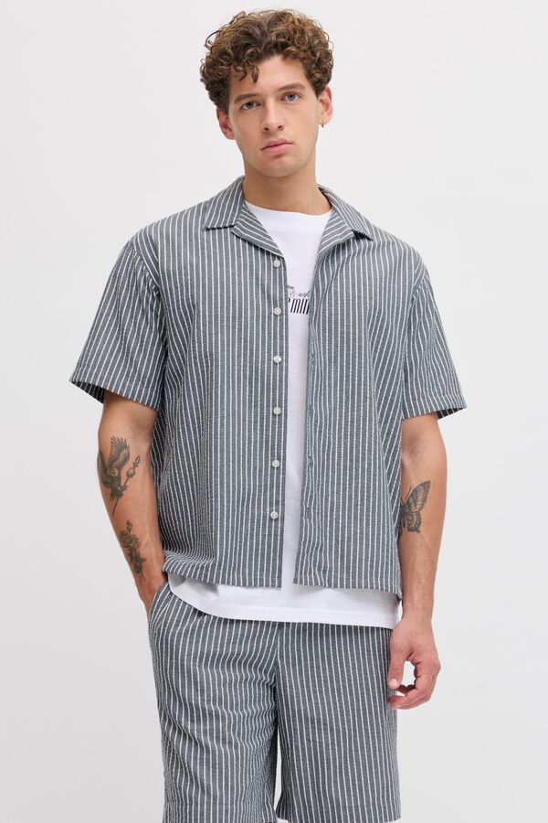 JJ REBEL Camisa relaxed fit azul