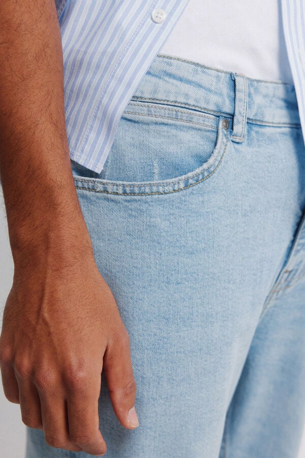 Springfield Light wash slim fit jeans blue