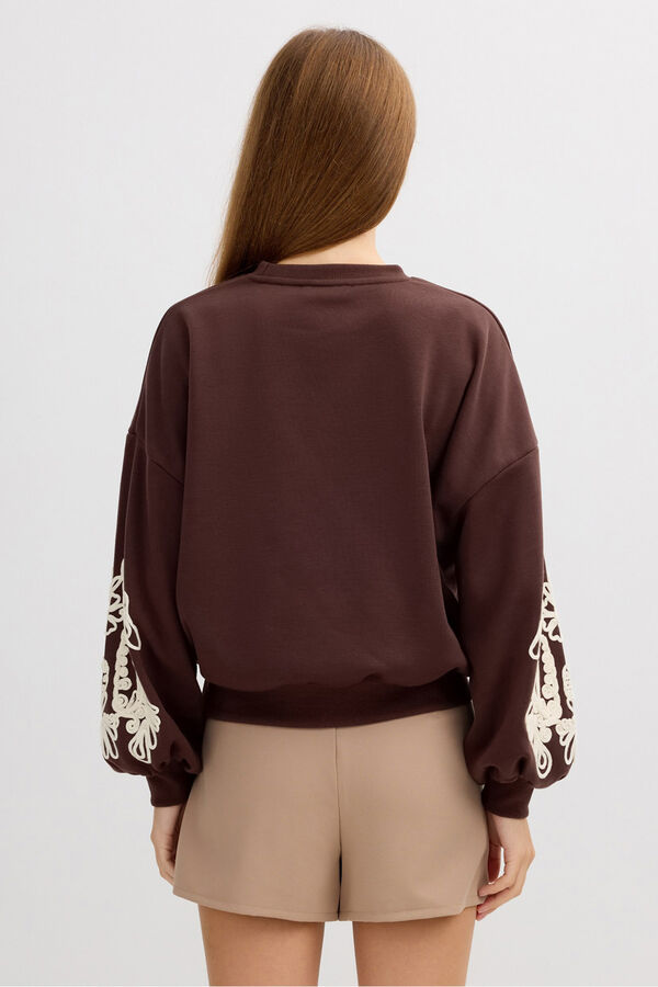 Inside Sudadera cuello redondo marr&oacute;n