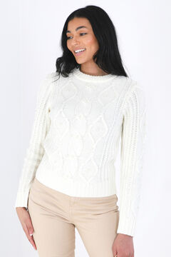 Springfield Pearl detail knit jumper white