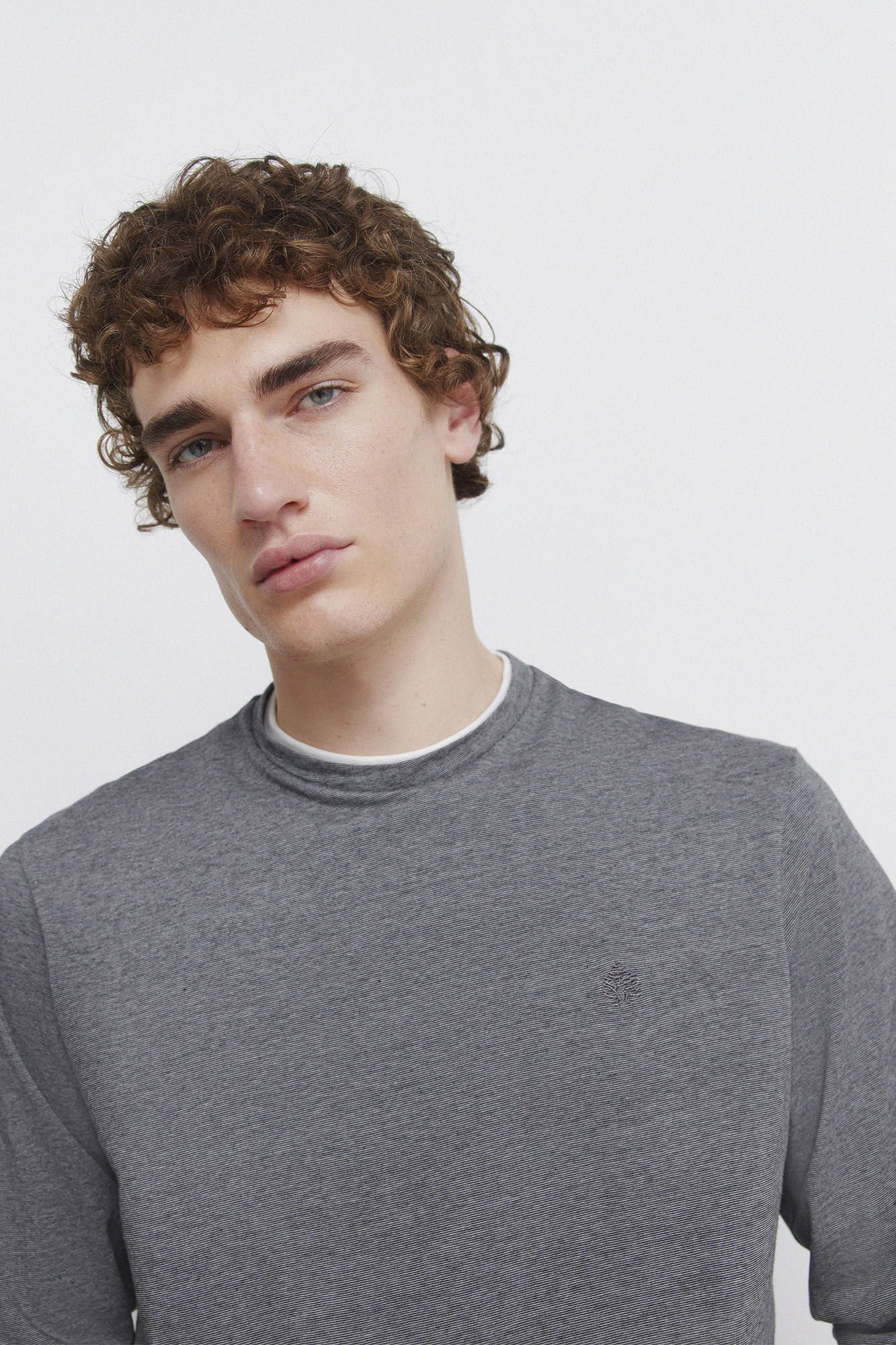 Springfield long sleeve T-shirt with double micro-stripe