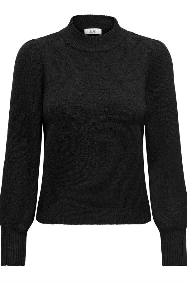 JDY Jersey cuello subido negro