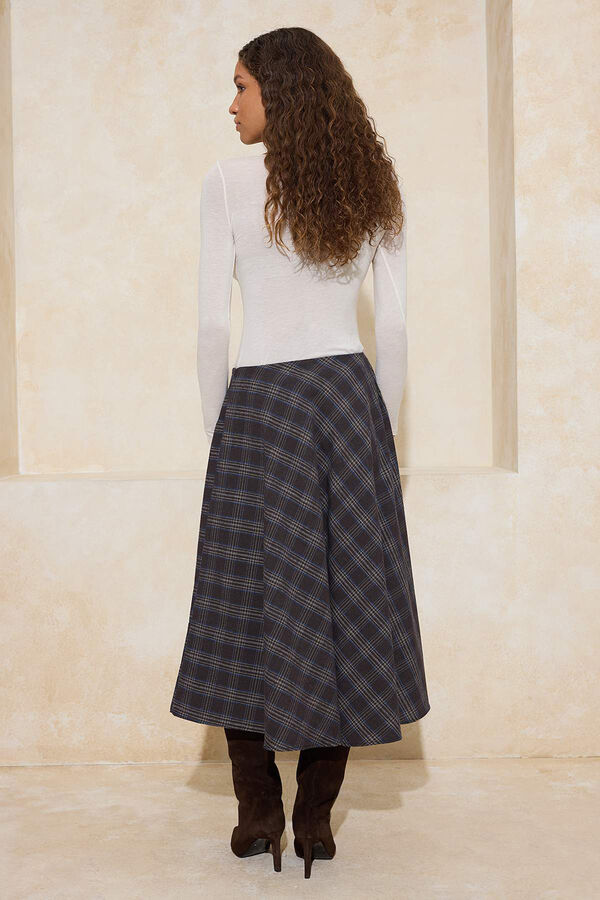 Trendyol Printed fluid long skirt printed