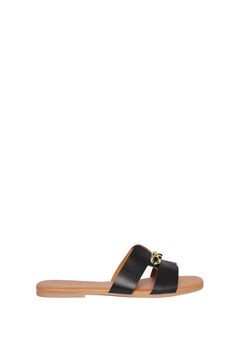 Springfield Strappy leather sandal black