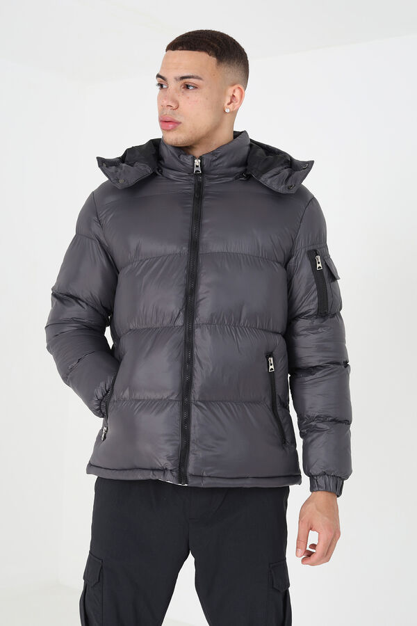 Springfield Quilted jacket with hood gray