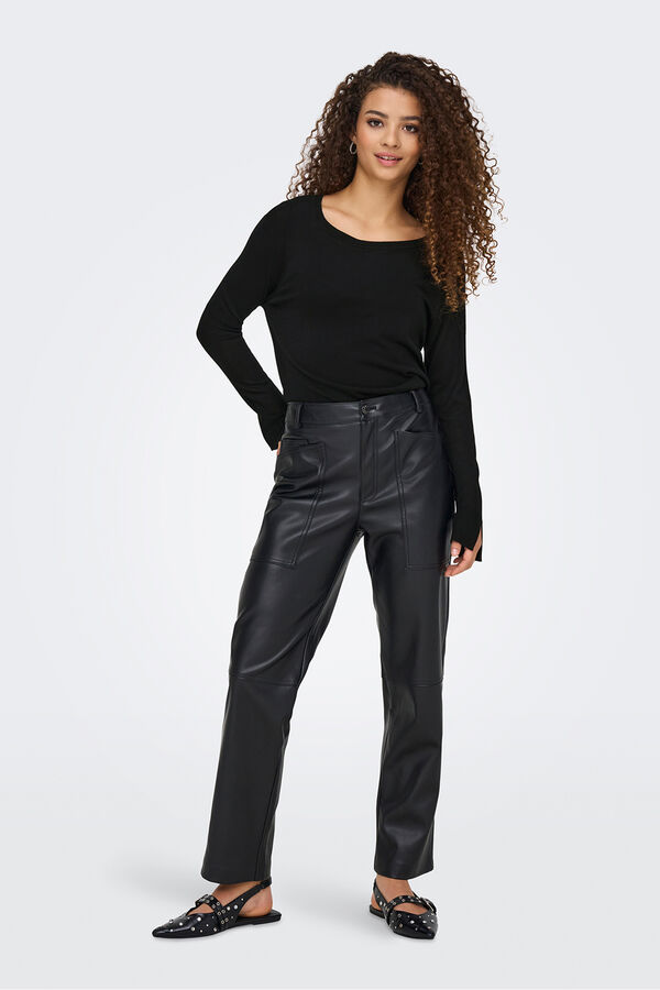 Only D&uuml;nnes lang&auml;rmelig Schwarz