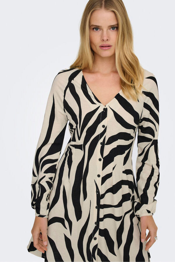 Only Vestido corto estampado floral negro