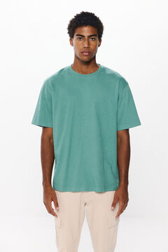 Springfield Textured T-shirt zelena