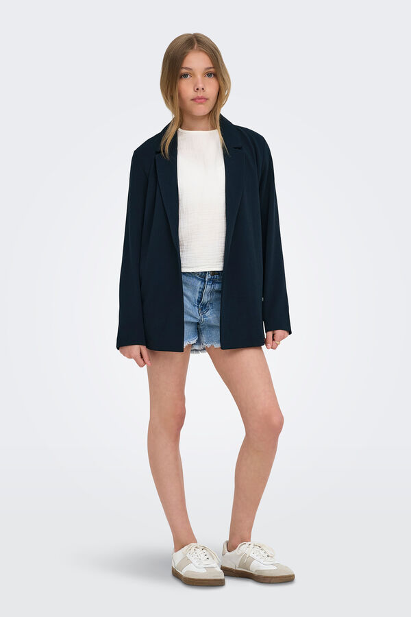 Only Girls Blazer fluida manga larga azul