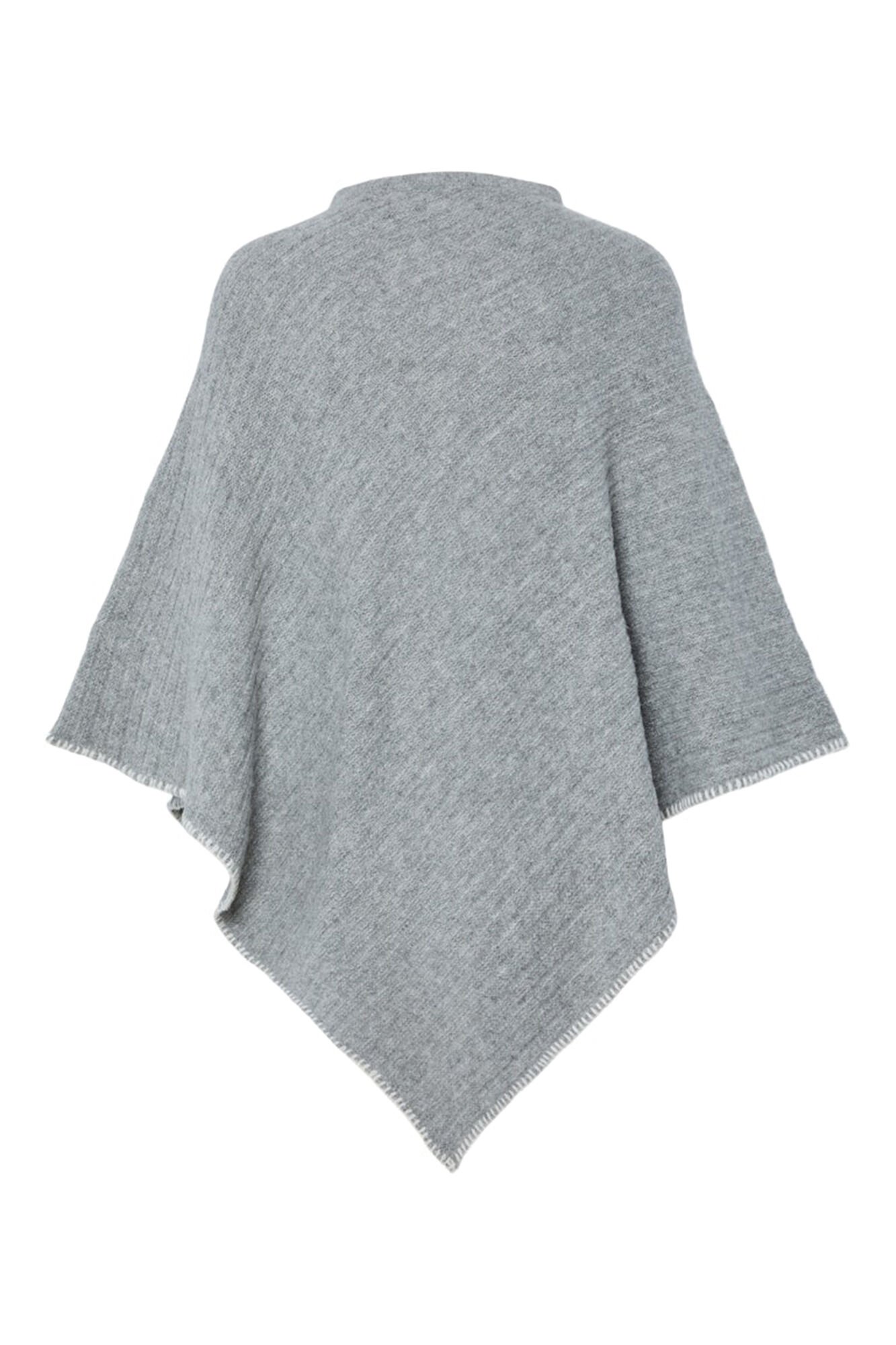 Pieces Poncho b&aacute;sico con costura contraste