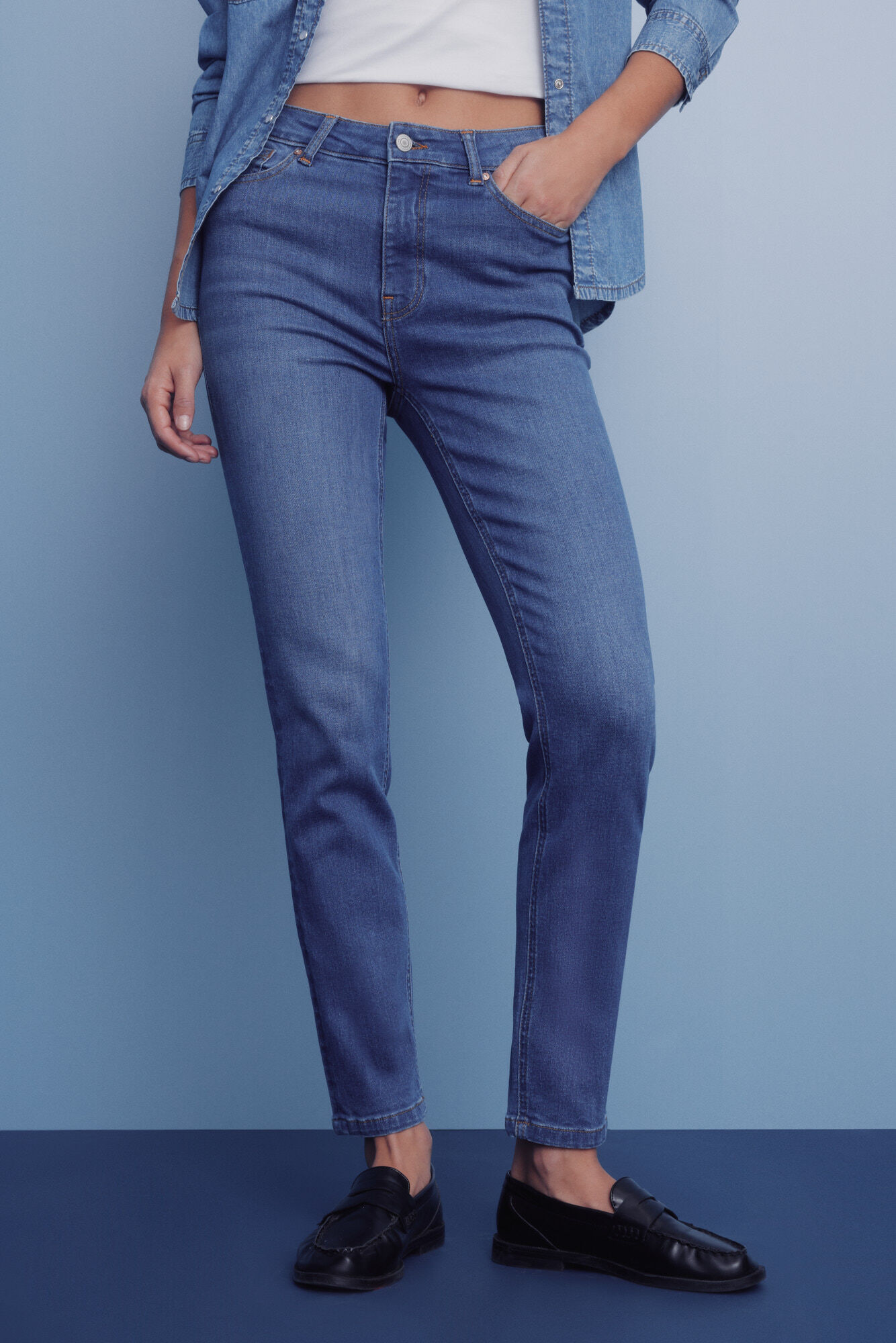 Springfield Slim cropped jeans