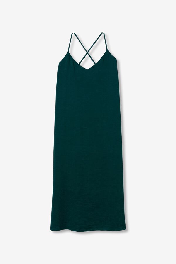 Tiffosi Vestido slim tirantes cruzados azul