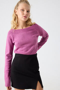 Springfield Knit mini skirt black