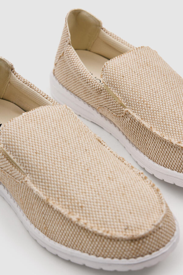 Inside Zapatillas nylon el&aacute;sticos beige