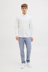 JJ REBEL Linen regular fit shirt white
