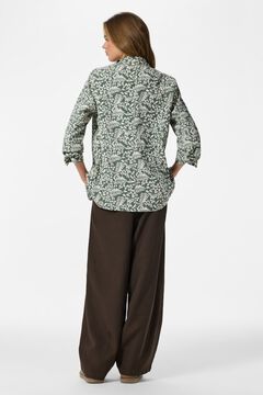 Pieces Blazer estampada floral con manga tres cuartos