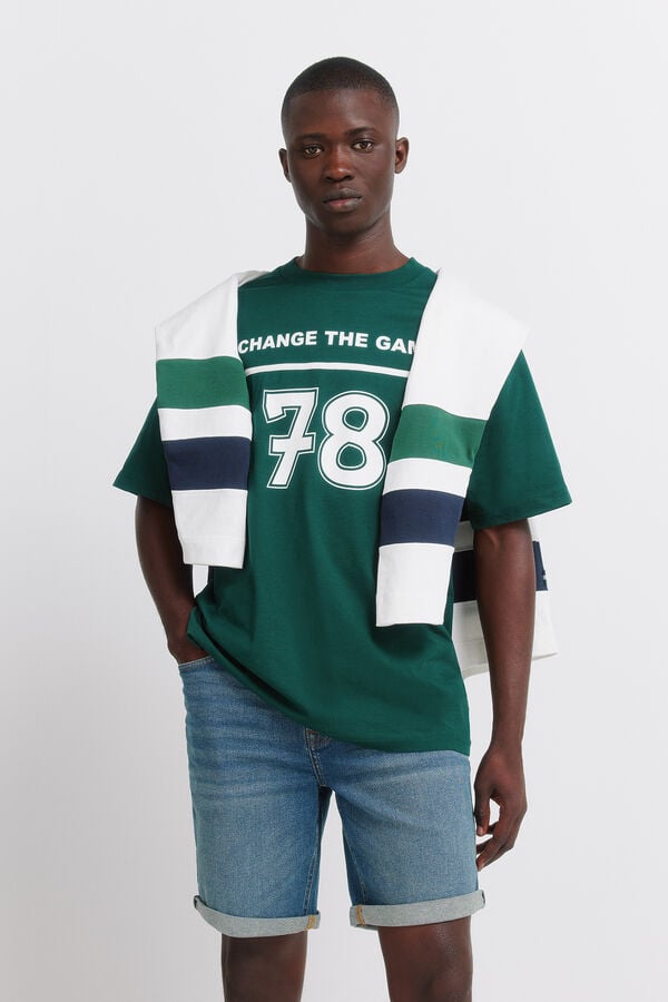 Springfield Denim lightweight slim fit Bermuda shorts blue