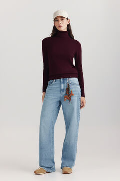 Springfield High neck jumper with button cuffs
