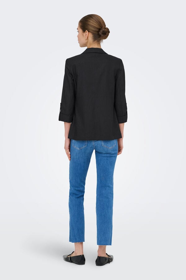 Only Linen open blazer noir