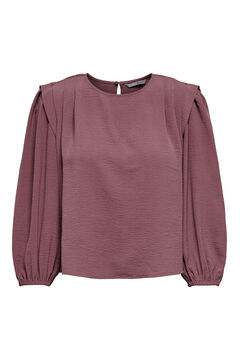 Springfield Round neck blouse with puffed sleeves rose