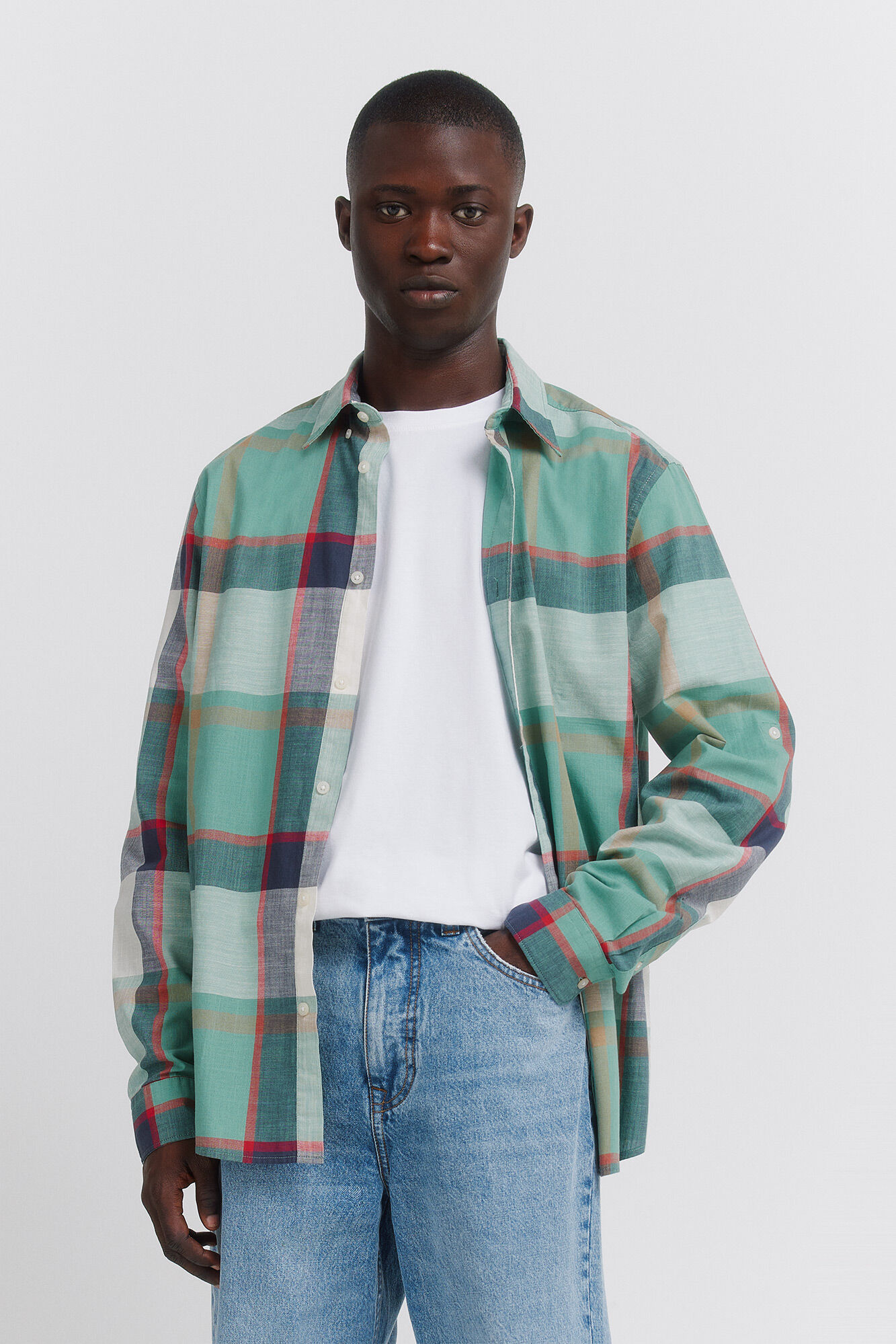 Springfield Cotton lightweight plaid shirt