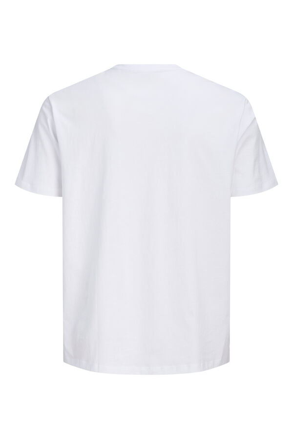Jack & Jones PLUS Printed cotton T-shirt white