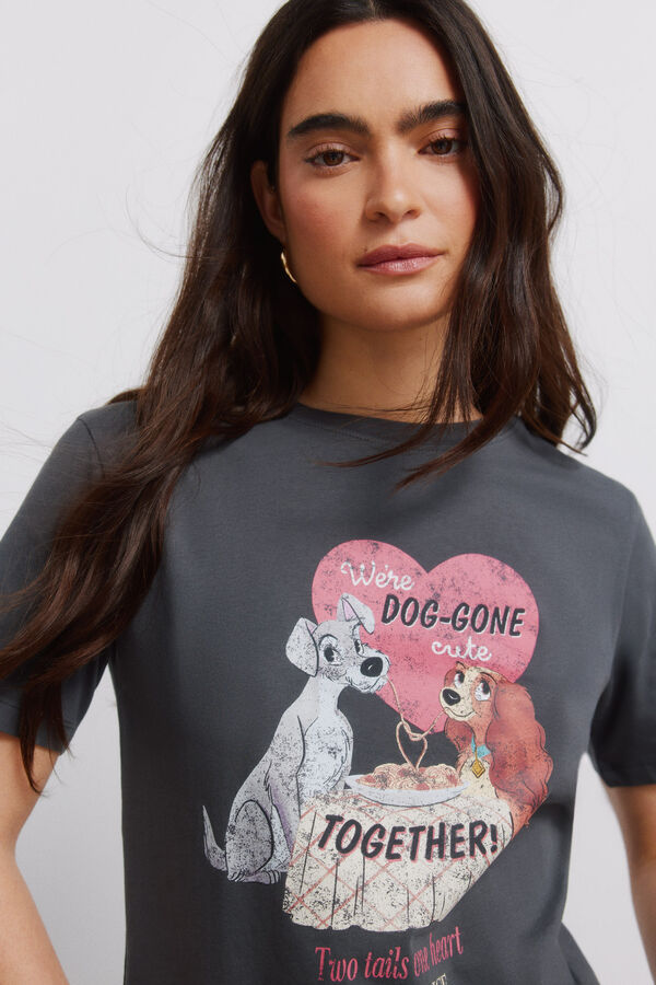 Springfield Printed short sleeve T-shirt grey