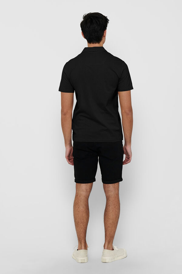 Only & Sons Men's regular fit polo Crna