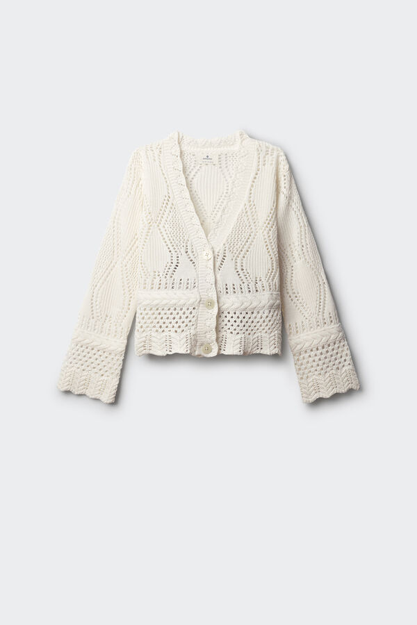 Springfield Kids Cardigan calados ni&ntilde;a beige