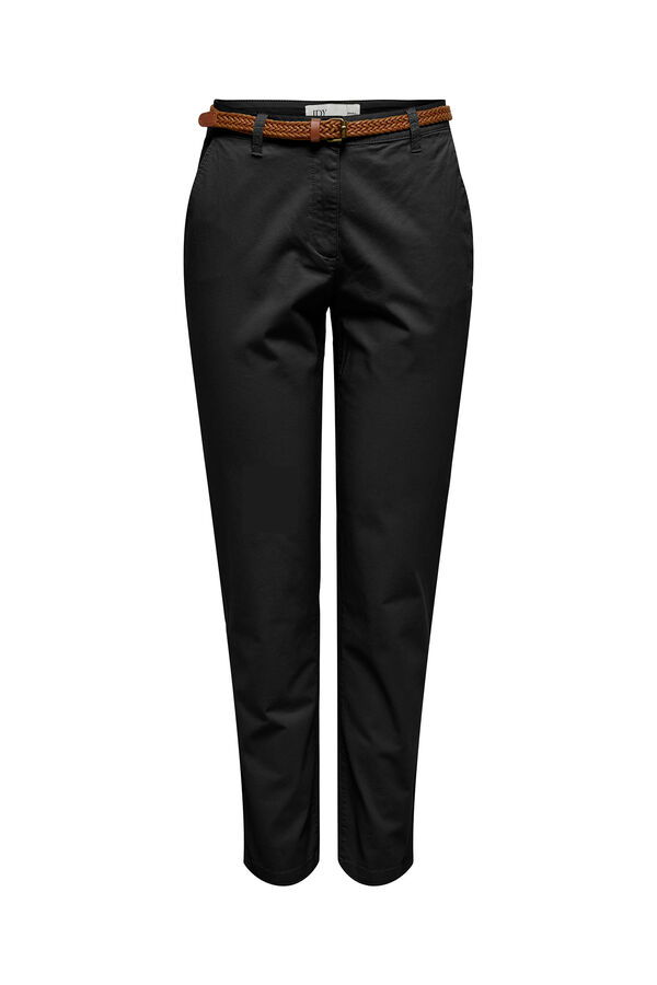 Springfield Pantalón chino cinturón negro