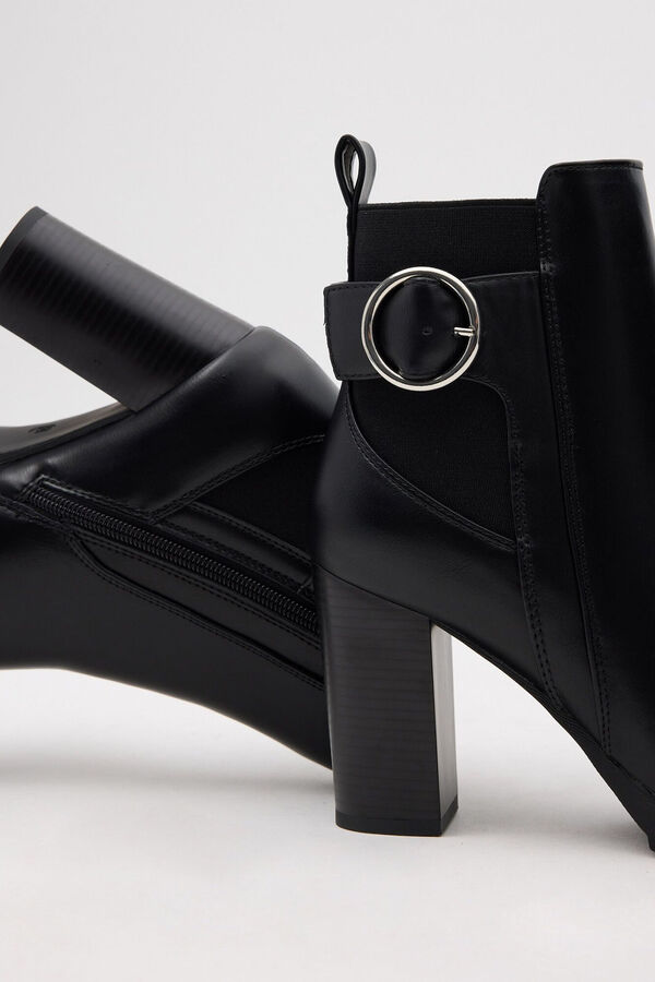 Inside Bota de salto plataforma com fivela preto