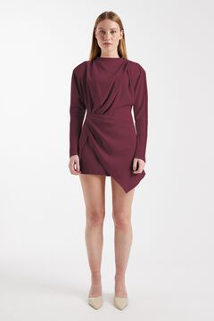 Topshop Vestido mini gola alta rosa
