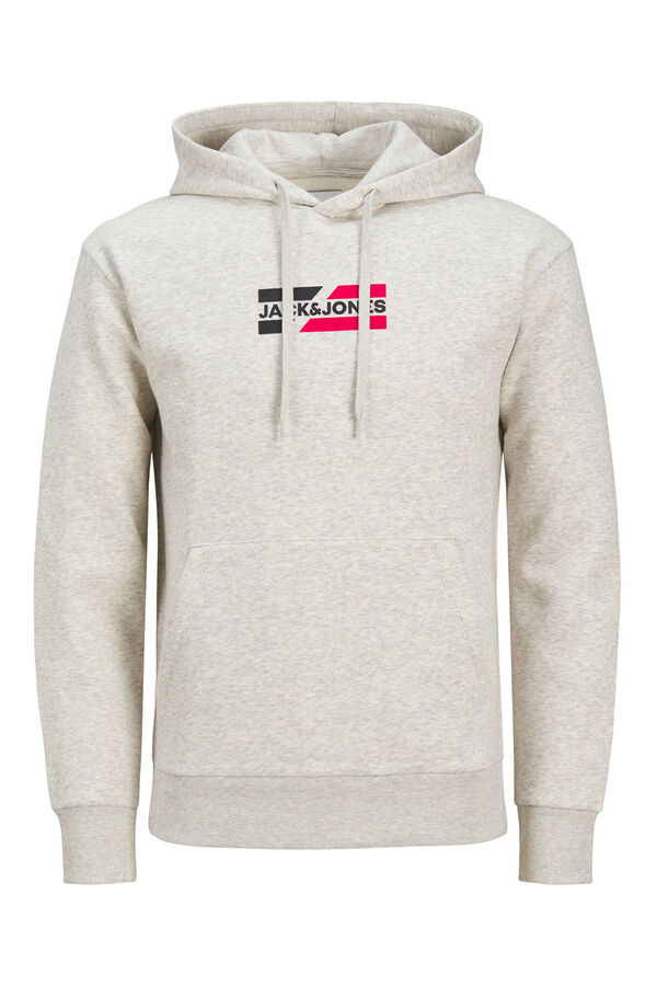 Jack & Jones Sudadera logo frontal blanco