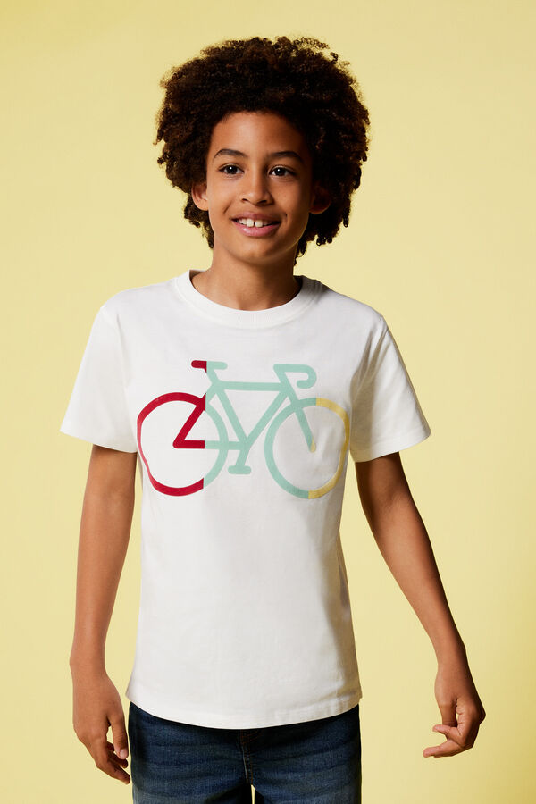 Springfield Camiseta bici niño marfil