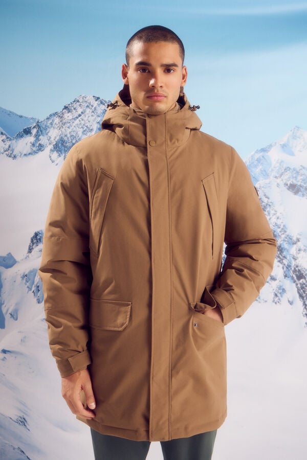 Springfield Parka acolchada térmica beige