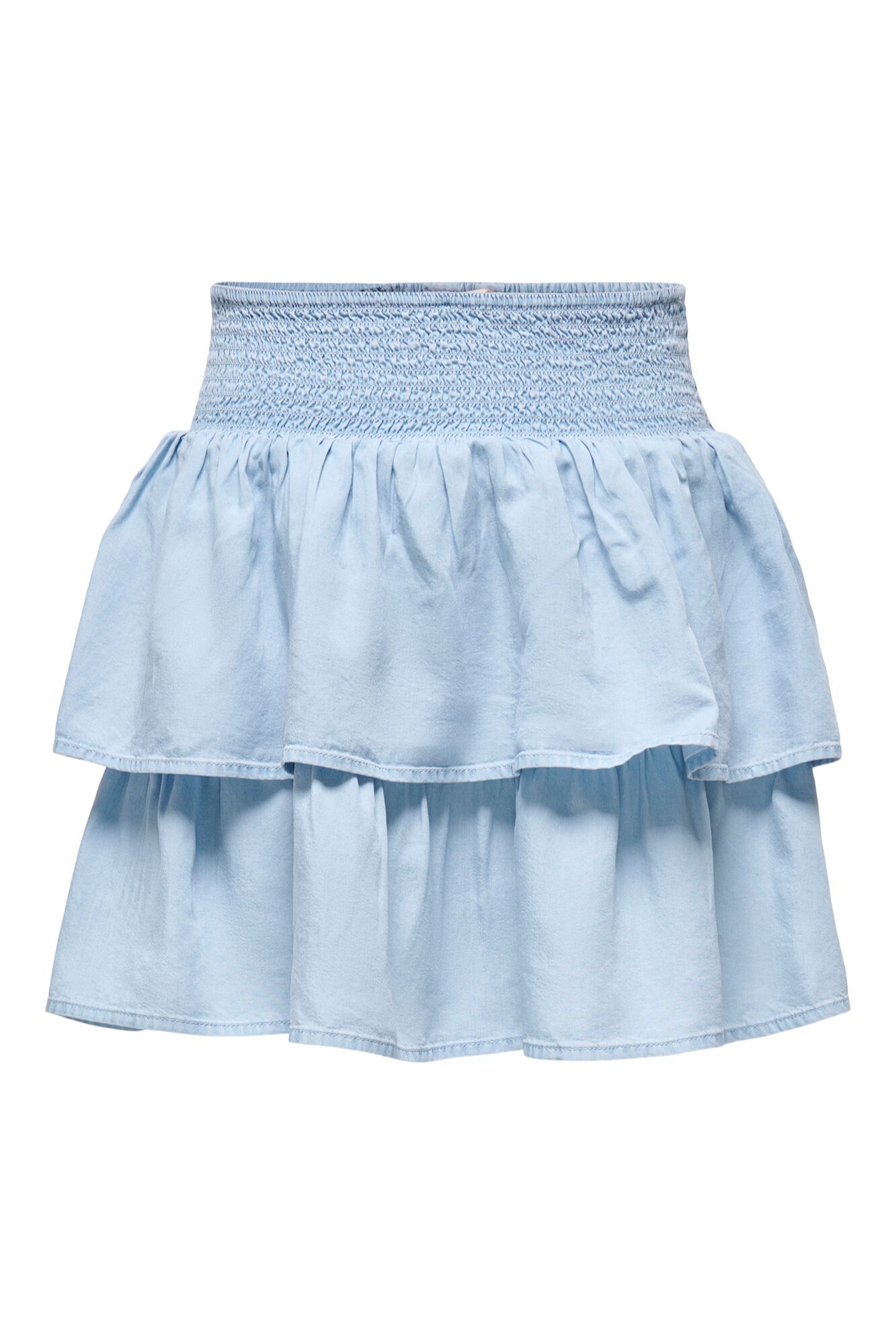 Only Falda corta volantes de tencel