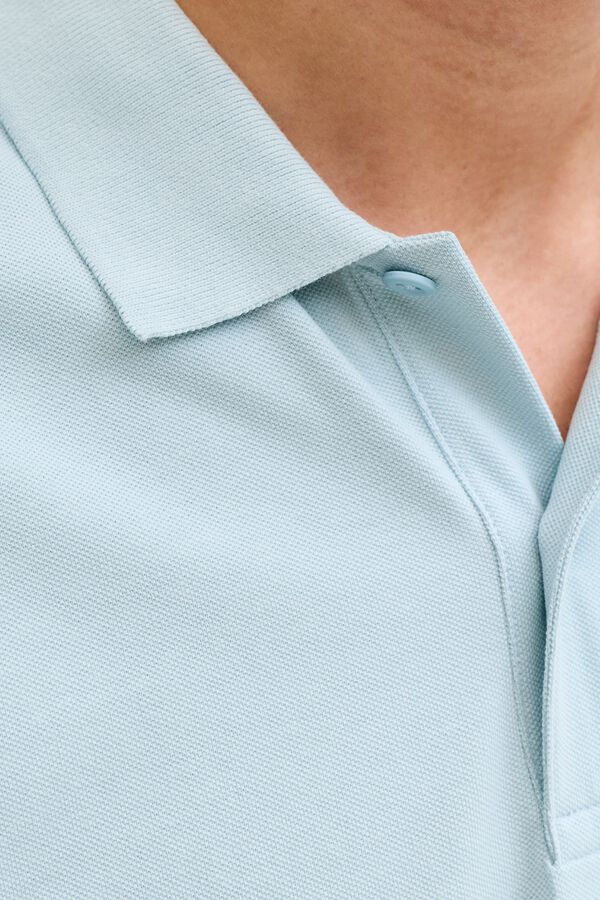 Jack & Jones Strick-Poloshirt Regular Fit Blau