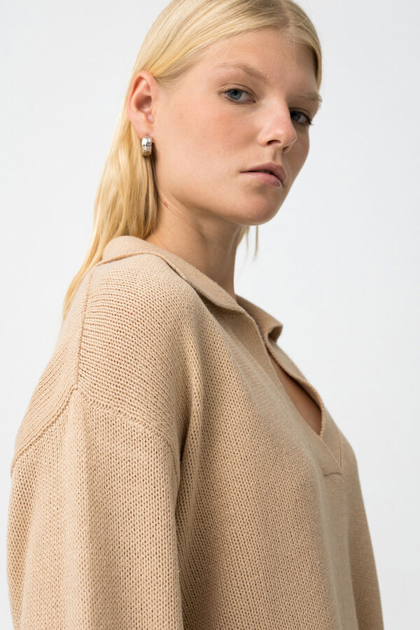 Tiffosi Jersey Relaxed con Cuello nude