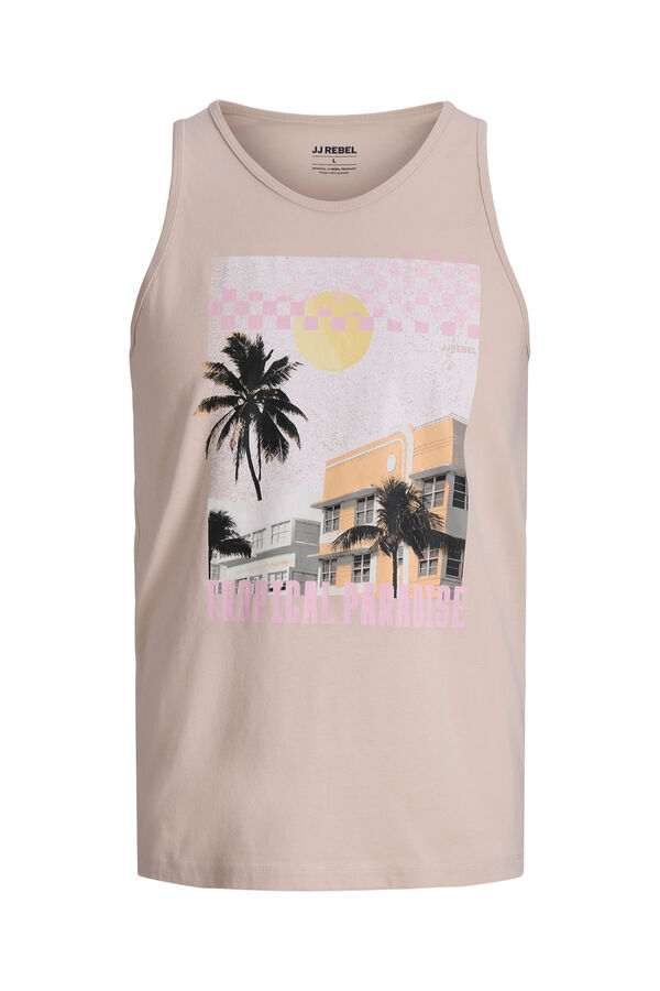 JJ REBEL Printed vest top grey