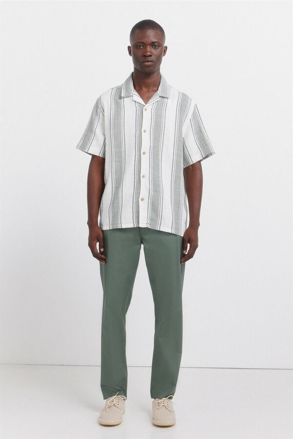 Springfield Light comfort slim fit chinos green