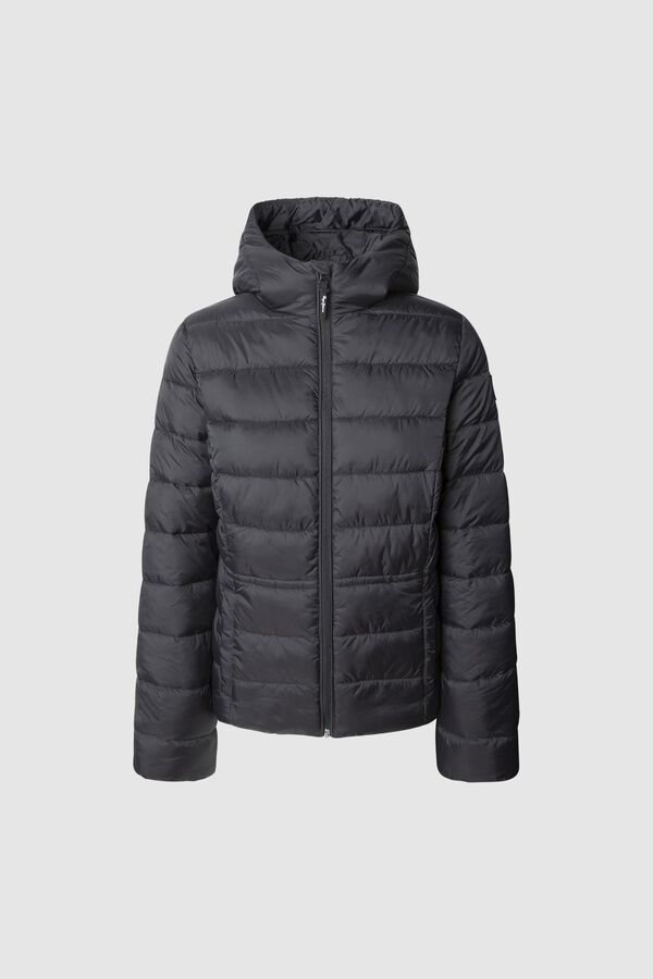 Pepe Jeans Plum&iacute;fero Acolchado Con Capucha negro