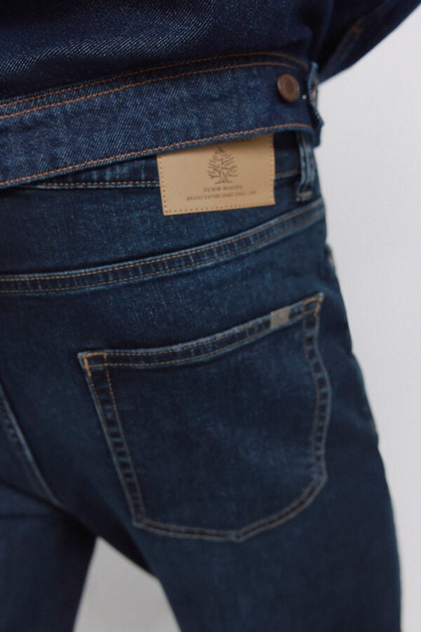 Springfield Dark wash slim fit jeans blue
