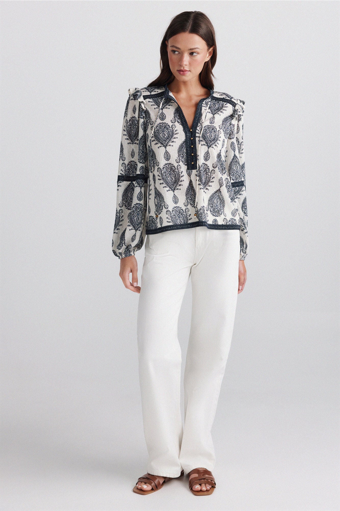 Springfield Blouse imprim&eacute;e &agrave; volants