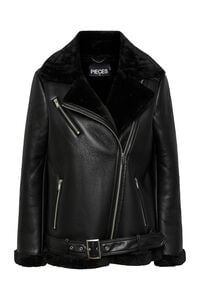 Pieces Chaqueta aviador polipiel borrego