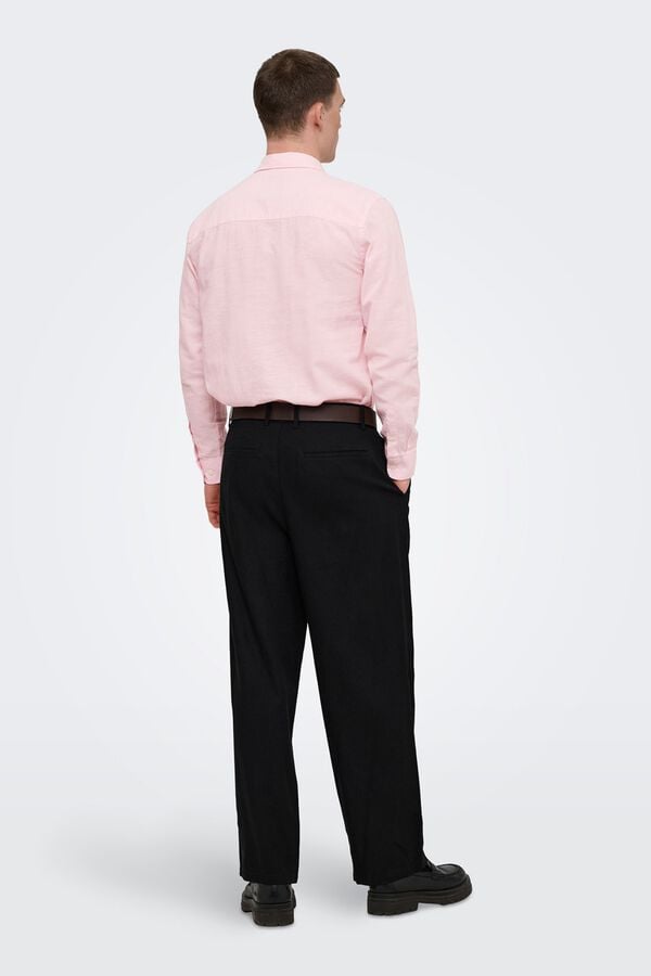 Only & Sons Camisa manga larga rosa