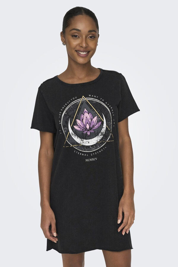 Only Kurzes, kurz&auml;rmliges Kleid Schwarz