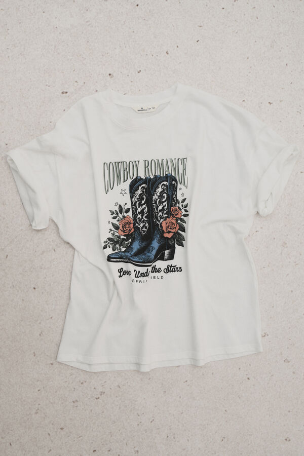 Springfield Western graphic t-shirt nude