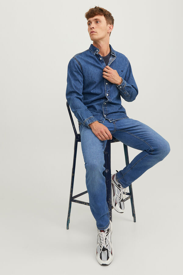 Jack & Jones Washed effect slim fit jeans blue